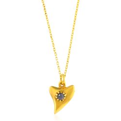 Colgante Bronce Dorado Mujer CBM0007DOLA Diente Tiburon C. Piedra Mineral Labradorita