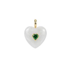 Colgante Bronce Dorado Mujer CTM0004DOBC Corazón Piedra Mineral Cuarzo Blanco