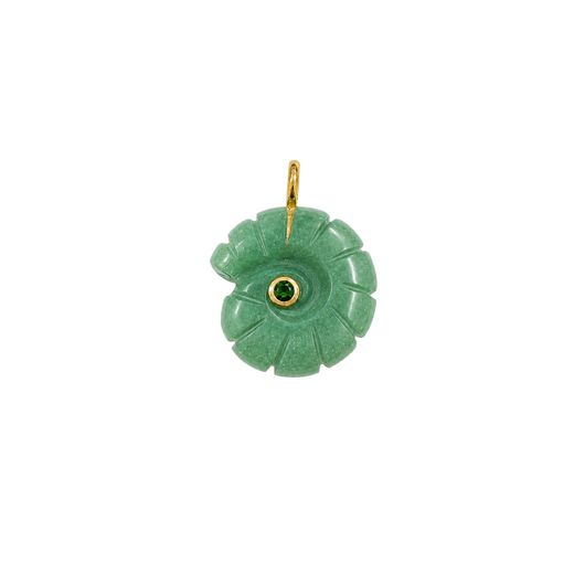 Colgante Bronce Dorado Mujer CTM0005DOAE Caracol Piedra Mineral Aventurina Verde
