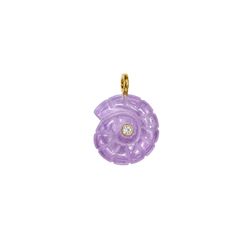 Colgante Bronce Dorado Mujer CTM0005DOAM Caracol Piedra Mineral Amatista