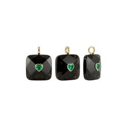 Colgante Bronce Dorado Mujer CTM0007DOOX Piedra Mineral Onix Negro Cuadrada