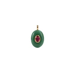 Colgante Bronce Dorado Mujer CTM0009DOAE Piedra Mineral Aventurina Verde