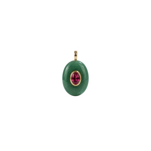 Colgante Bronce Dorado Mujer CTM0009DOAE Piedra Mineral Aventurina Verde