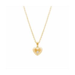 Colgante Bronce Dorado Mujer N27271GP Corazón C. Circonitas 40+5cm