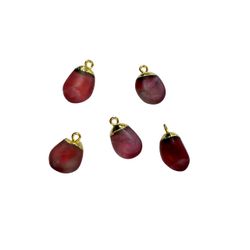 Colgante Bronce Dorado Piedra Mineral Garnet CGM0025BRGR (1) Unidad