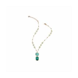 Colgante Bronce Dorado Sovrani Mujer J11540 Piedras Verdes 40+5cm