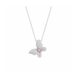Colgante Bronce Mujer N25068PK Mariposa C. Circonitas 40+5cm