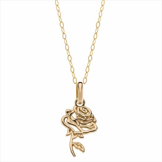 Colgante C/Cadena Disney Oro 9kts 9K0010C Rosa Bella