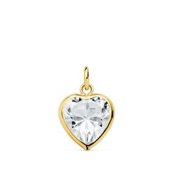 Colgante Corazón Circonita 18kts 10x10mm 2153