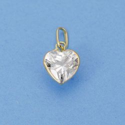 Colgante Corazón Circonita 18kts 12x10mm 2146
