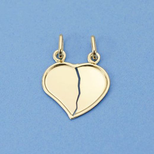 Broken Heart Pendant 18kts 19x17mm 16169