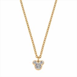Colgante Disney Acero Dorado ST0028C Mickey Piedras Blancas
