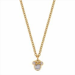 Colgante Disney Acero Dorado ST0029C Minnie Piedras Blancas