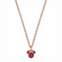 Colgante Disney Acero Rosa ST0018C Minnie Piedras Rojas