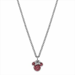 Pendentif Acier Disney ST0019C Minnie Pierres Rouges