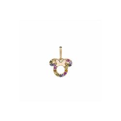 Colgante Disney Oro 9kts 9K0004CO Minnie Circonitas Multicolor