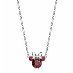 Colgante Disney Plata AG0018C Minnie Piedras Rojo Carmesí