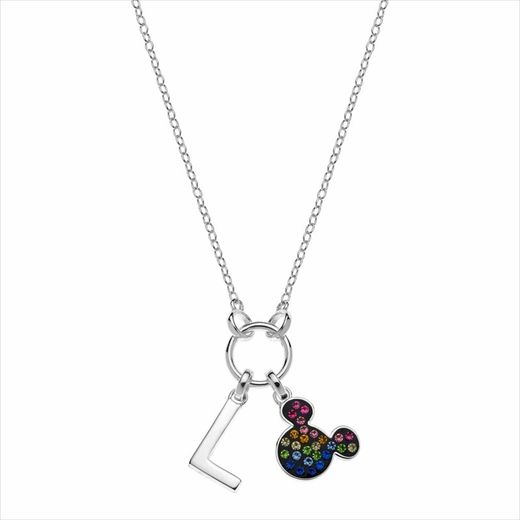 Pendentif Argent Disney AG0030CL Mickey Lettre L