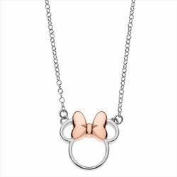 Colgante Disney Plata Bicolor Rosa AG0006C2 Minnie