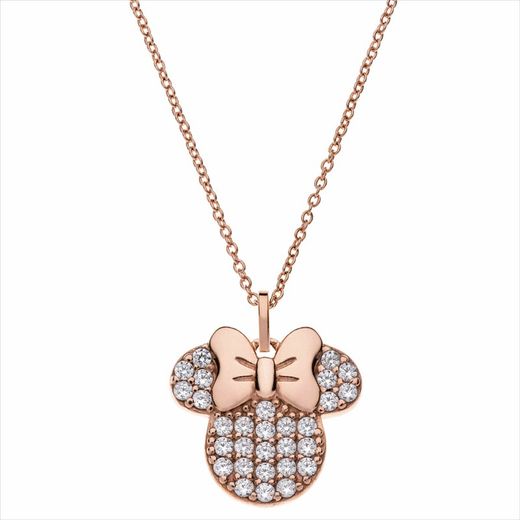 Colgante Disney Plata Rosa AG0013C Minnie Circonitas