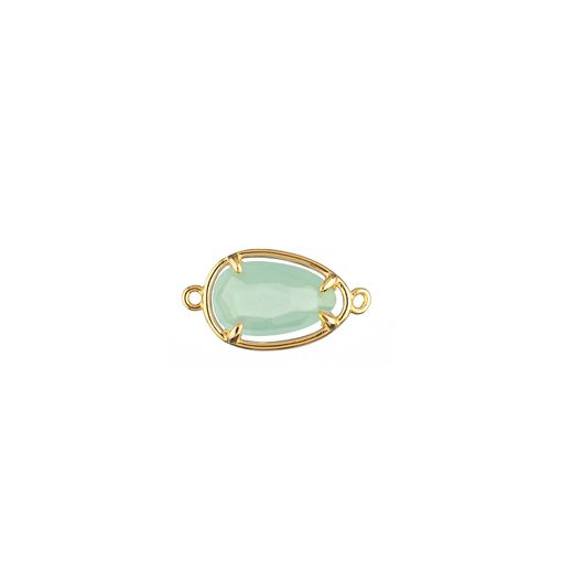 Colgante Entrepieza Plata Dorada Mujer MOM0004DOCA Piedra Mineral Calcedonia