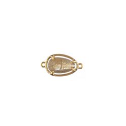 Colgante Entrepieza Plata Dorada Mujer MOM0004DOLA Piedra Mineral Labradorita