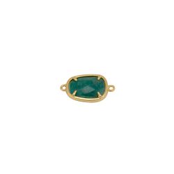 Colgante Entrepieza Plata Dorada Mujer MOM0005DOAZ Piedra Mineral Amazonita