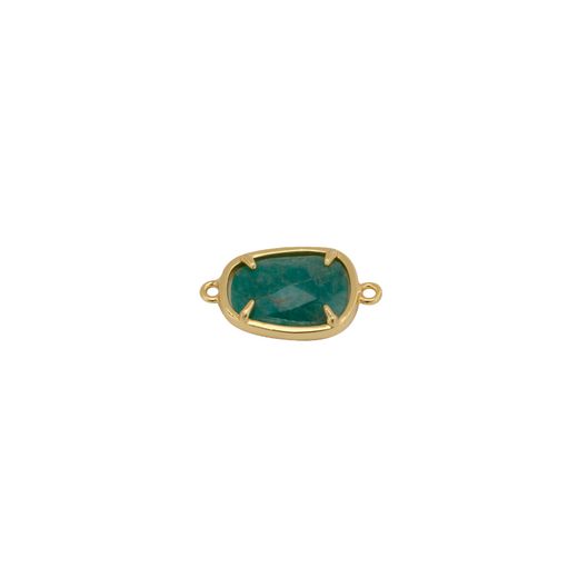 Colgante Entrepieza Plata Dorada Mujer MOM0005DOAZ Piedra Mineral Amazonita