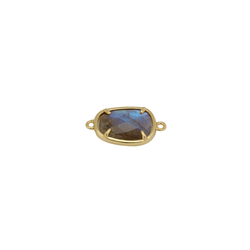 Colgante Entrepieza Plata Dorada Mujer MOM0005DOLA Piedra Mineral Labradorita
