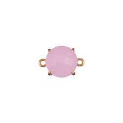 Colgante Entrepieza Plata Dorada Mujer MOM0008DOCR Piedra Mineral Cuarzo Rosa