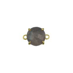 Colgante Entrepieza Plata Dorada Mujer MOM0008DOLA Piedra Mineral Labradorita
