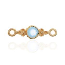 Colgante Entrepieza Plata Dorada Mujer MOM0009DOCA Piedra Mineral Calcedonia