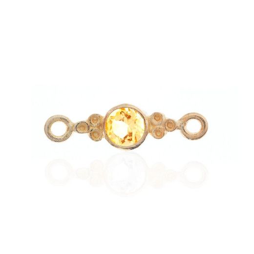 Colgante Entrepieza Plata Dorada Mujer MOM0009DOCI Piedra Mineral Citrino (1) Unidad