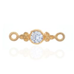 Colgante Entrepieza Plata Dorada Mujer MOM0009DOCZ Circonita