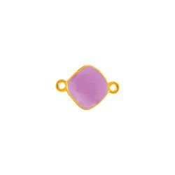 Colgante Entrepieza Plata Dorada Mujer MOM0010DOCR Piedra Mineral Cuarzo Rosa