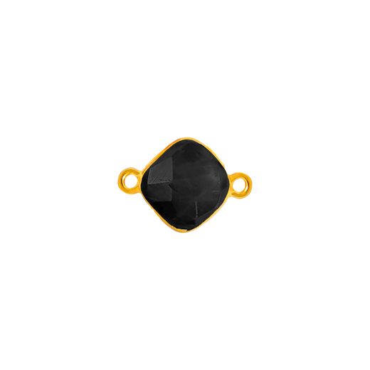Colgante Entrepieza Plata Dorada Mujer MOM0010DOOX Piedra Mineral Onix Negro (1) Unidad