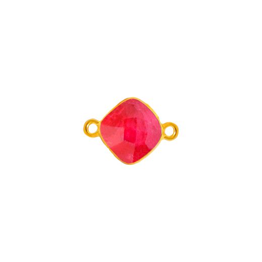 Colgante Entrepieza Plata Dorada Mujer MOM0011DORU Piedra Mineral Rubí