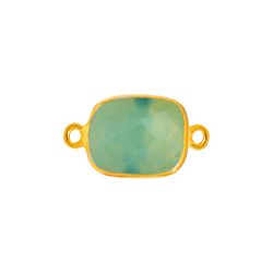 Colgante Entrepieza Plata Dorada Mujer MOM0012DOCA Piedra Mineral Calcedonia