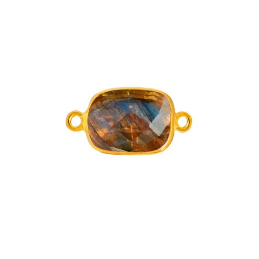 Colgante Entrepieza Plata Dorada Mujer MOM0012DOLA Piedra Mineral Labradorita