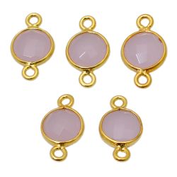 Colgante Entrepieza Plata Dorada Mujer MOM0013DOCR Piedra Mineral Cuarzo Rosa
