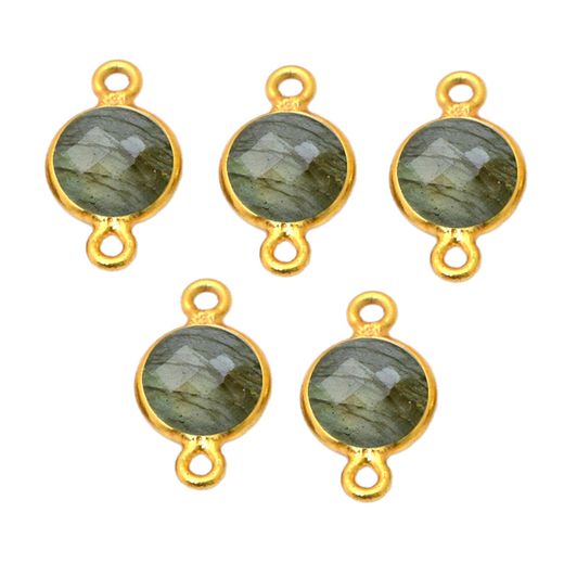 Colgante Entrepieza Plata Dorada Mujer MOM0013DOLA Piedra Mineral Labradorita (1) Unidad