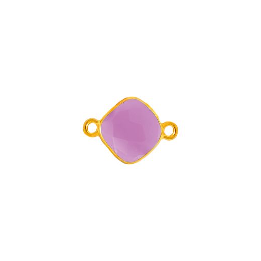 Colgante Entrepieza Plata Dorada Mujer MOM0014DOCH Piedra Mineral Cuarzo Ahumado