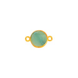 Colgante Entrepieza Plata Dorada Mujer MOM0015DOCA Piedra Mineral Calcedonia