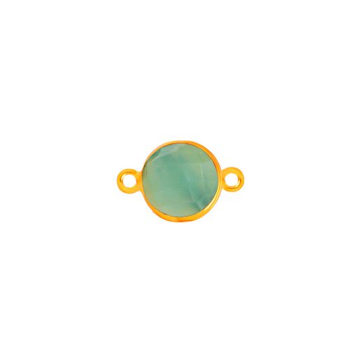 Colgante Entrepieza Plata Dorada Mujer MOM0015DOCA Piedra Mineral Calcedonia
