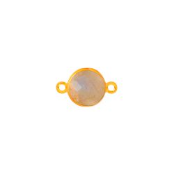 Colgante Entrepieza Plata Dorada Mujer MOM0015DOLA Piedra Mineral Labradorita