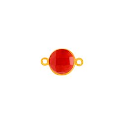 Colgante Entrepieza Plata Dorada Mujer MOM0015DORU Piedra Mineral Rubí