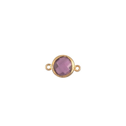 Colgante Entrepieza Plata Dorada Mujer MOM0023DOAM Piedra Mineral Amatista