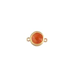 Colgante Entrepieza Plata Dorada Mujer MOM0023DOCO Piedra Mineral Cornalina
