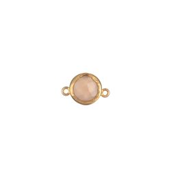 Colgante Entrepieza Plata Dorada Mujer MOM0023DOCR Piedra Mineral Cuarzo Rosa