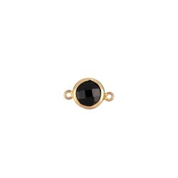 Colgante Entrepieza Plata Dorada Mujer MOM0023DOOX Piedra Mineral Onix Negro